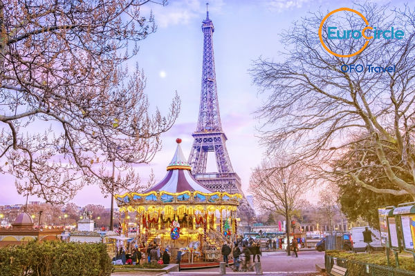 Du lịch Paris, Pháp vào mùa đông - tháp Effiel 